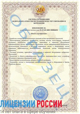 Образец сертификата соответствия (приложение) Североморск Сертификат ISO 27001